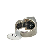 Pre-Owned 18K White Gold Buckle Diamond Ring