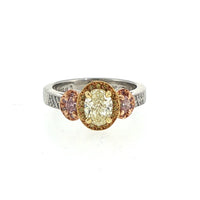 Pre-owned Gregg Ruth Yellow & Pink Diamond Ring