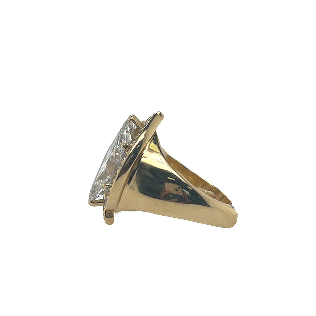 Pre-Owned 18K Yellow Gold Vintage Marquise Diamond Ring