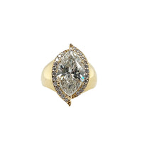 Pre-Owned 18K Yellow Gold Vintage Marquise Diamond Ring