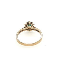 Pre-Owned 14K Yellow Gold Emerald Cluster Ring