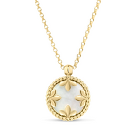 Roberto Coin 18K Yellow Gold Pink Opal Venetian Necklace