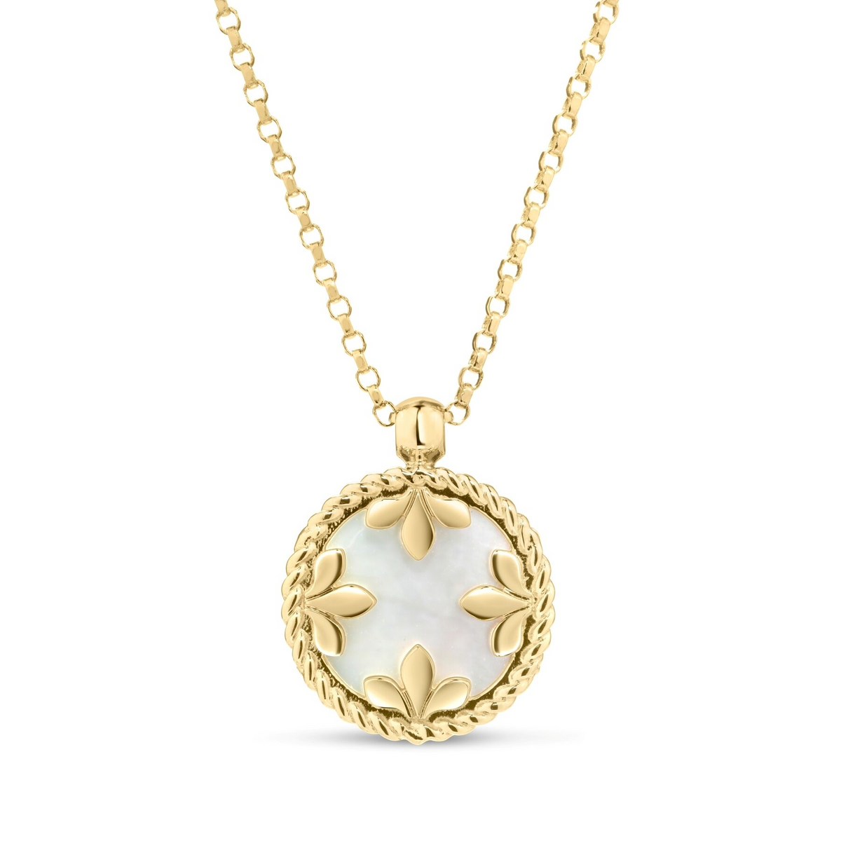 Roberto Coin 18K Yellow Gold Pink Opal Venetian Necklace