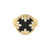 Roberto Coin 18K Yellow Gold Colored Medallions Diamond, Black Jade & Mother of Pearl Reversible Ring