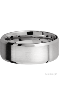 8 mm wide Beveled Cobalt Chrome band img3