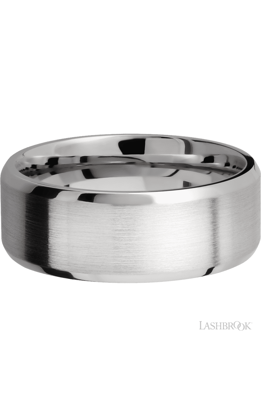 8 mm wide Beveled Cobalt Chrome band img3