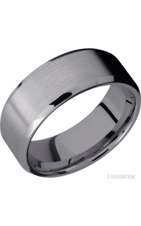 8 mm wide Beveled Tantalum band img1