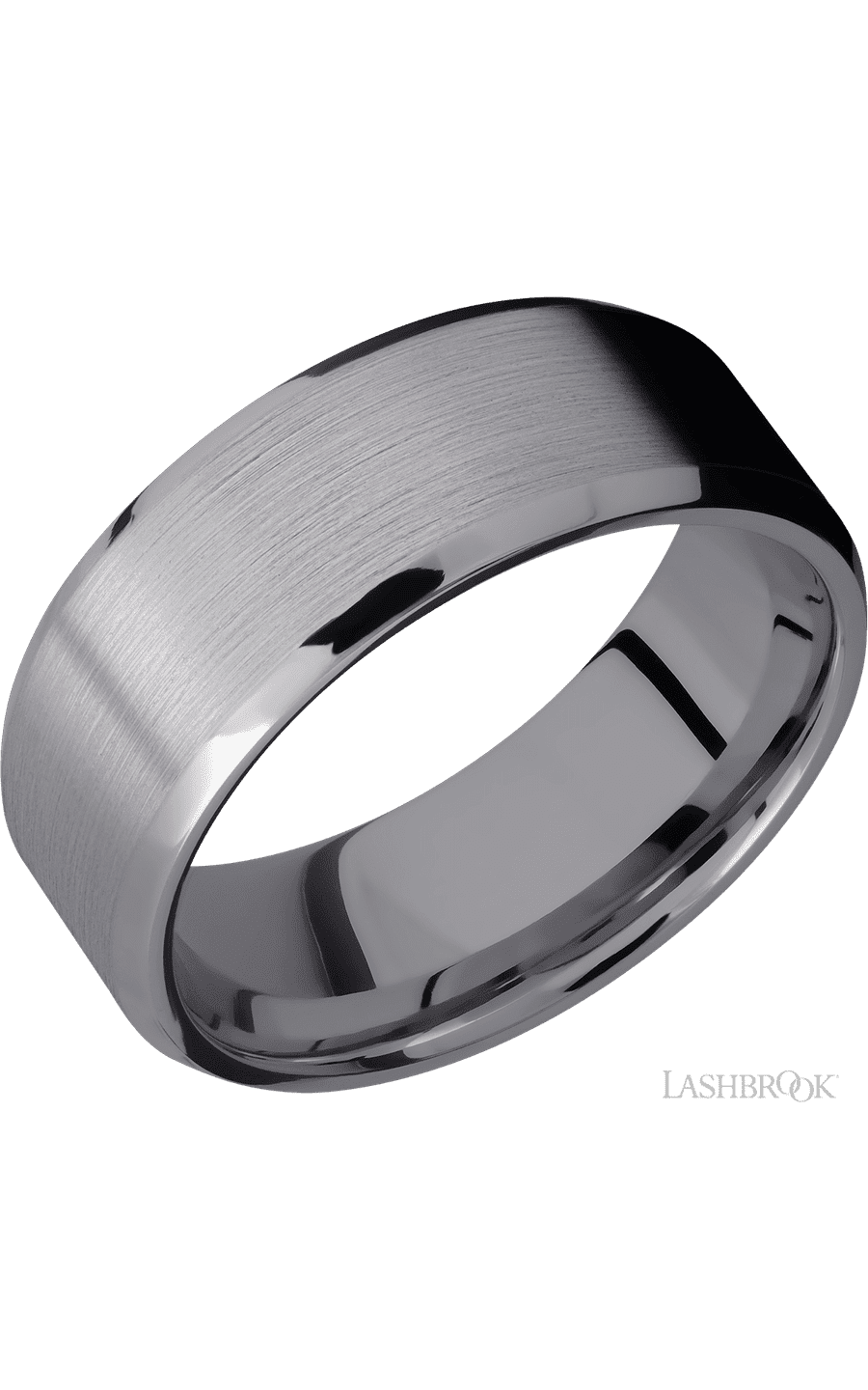 8 mm wide Beveled Tantalum band img1