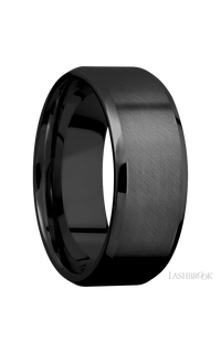 8 mm wide Beveled Zirconium band img2