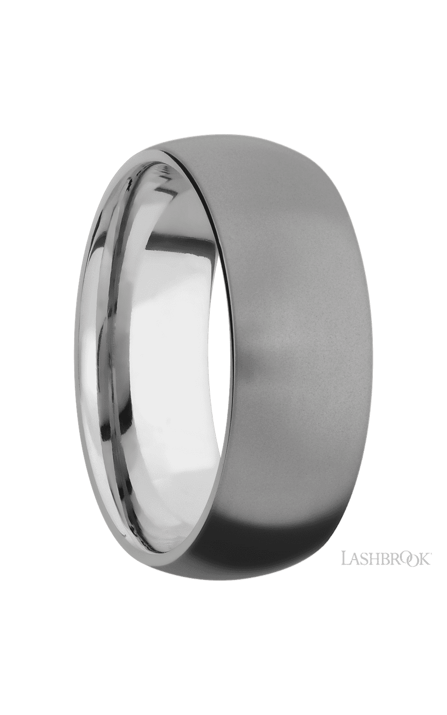 8 mm wide Domed Titanium band img2