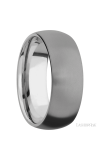 8 mm wide Domed Titanium band img2