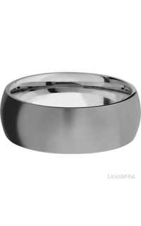 8 mm wide Domed Titanium band img3