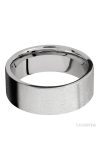 8 mm wide Flat Cobalt Chrome Band Everyday Elegance img3