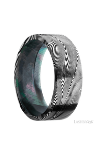 8 mm wide Flat Tightweave band featuring a Black Mother of Pearl sleeve img2