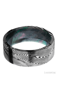 8 mm wide Flat Tightweave band featuring a Black Mother of Pearl sleeve img3
