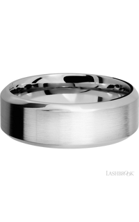 8 mm wide High Bevel Cobalt Chrome band img3