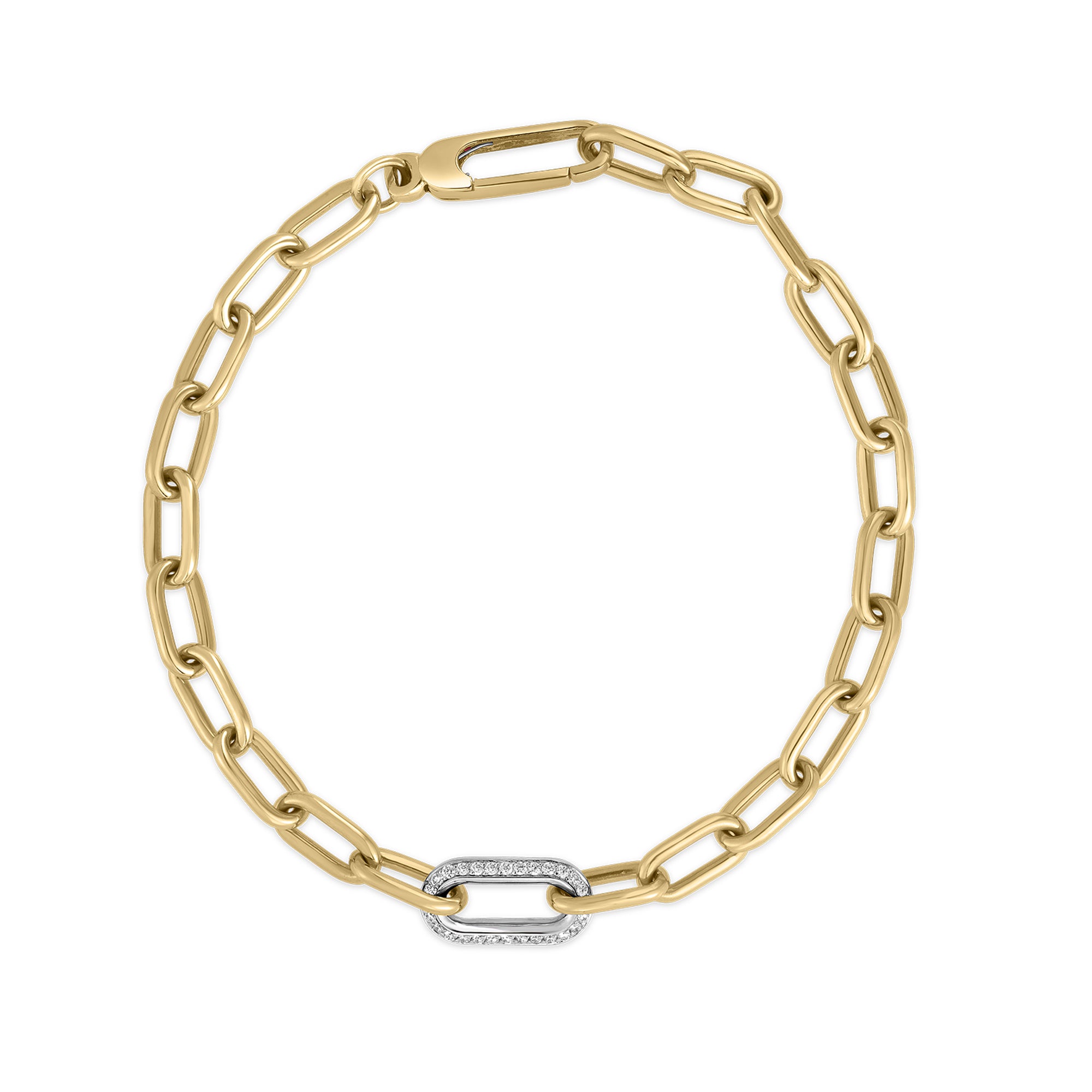Roberto Coin 18K Yellow Gold Diamond Oro Classic Bracelet - NAGI