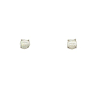 14K White Gold Opal Stud Earrings