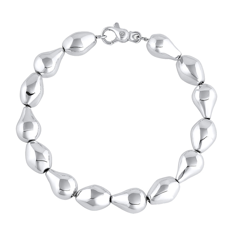 Sterling Silver Small Baroque Bead Bracelet