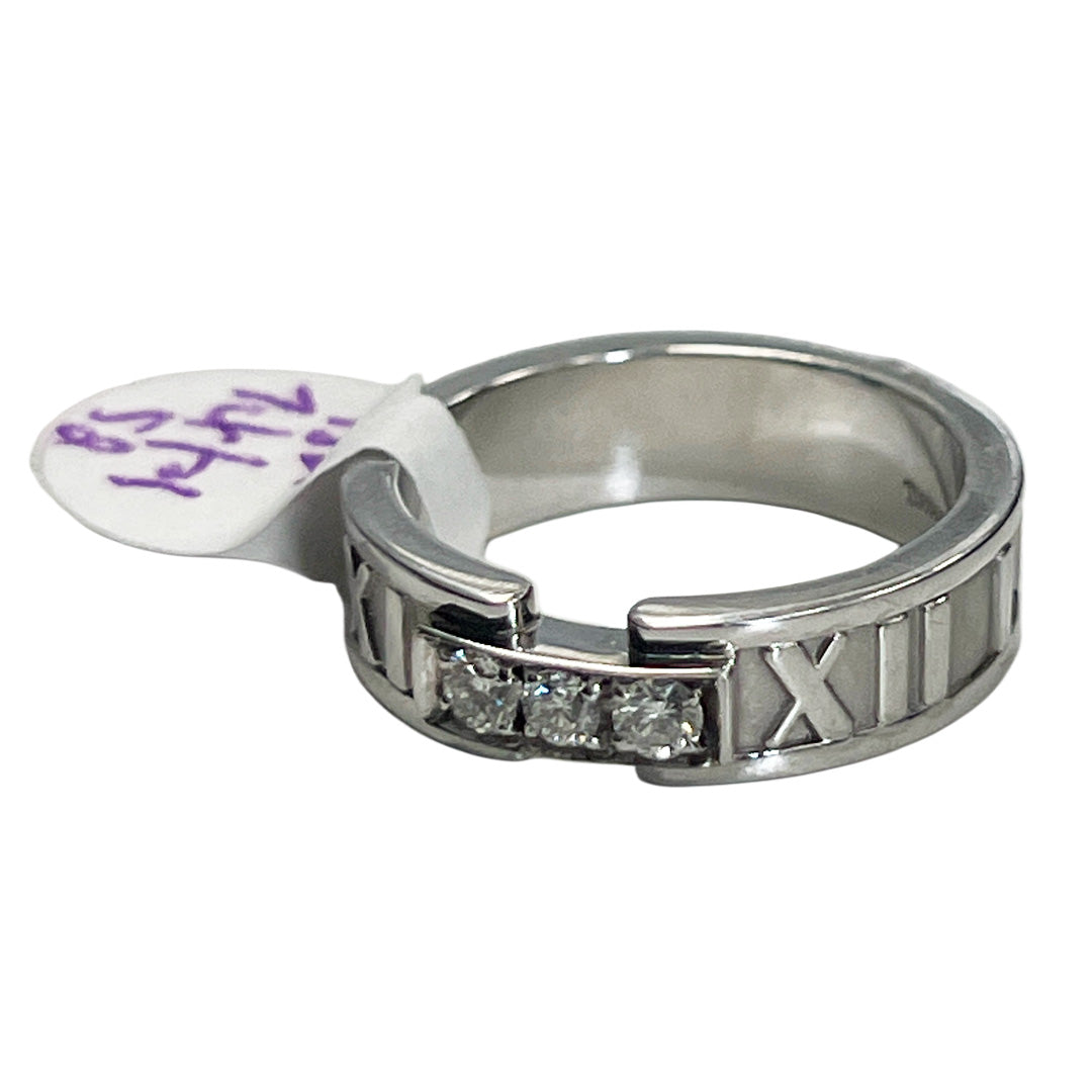 Pre-Owned Tiffany & Co. 18K White Gold Atlas Diamond Ring - NAGI