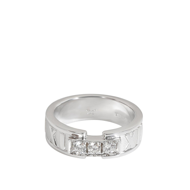 Pre-Owned Tiffany & Co. 18K White Gold Atlas Diamond Ring - NAGI