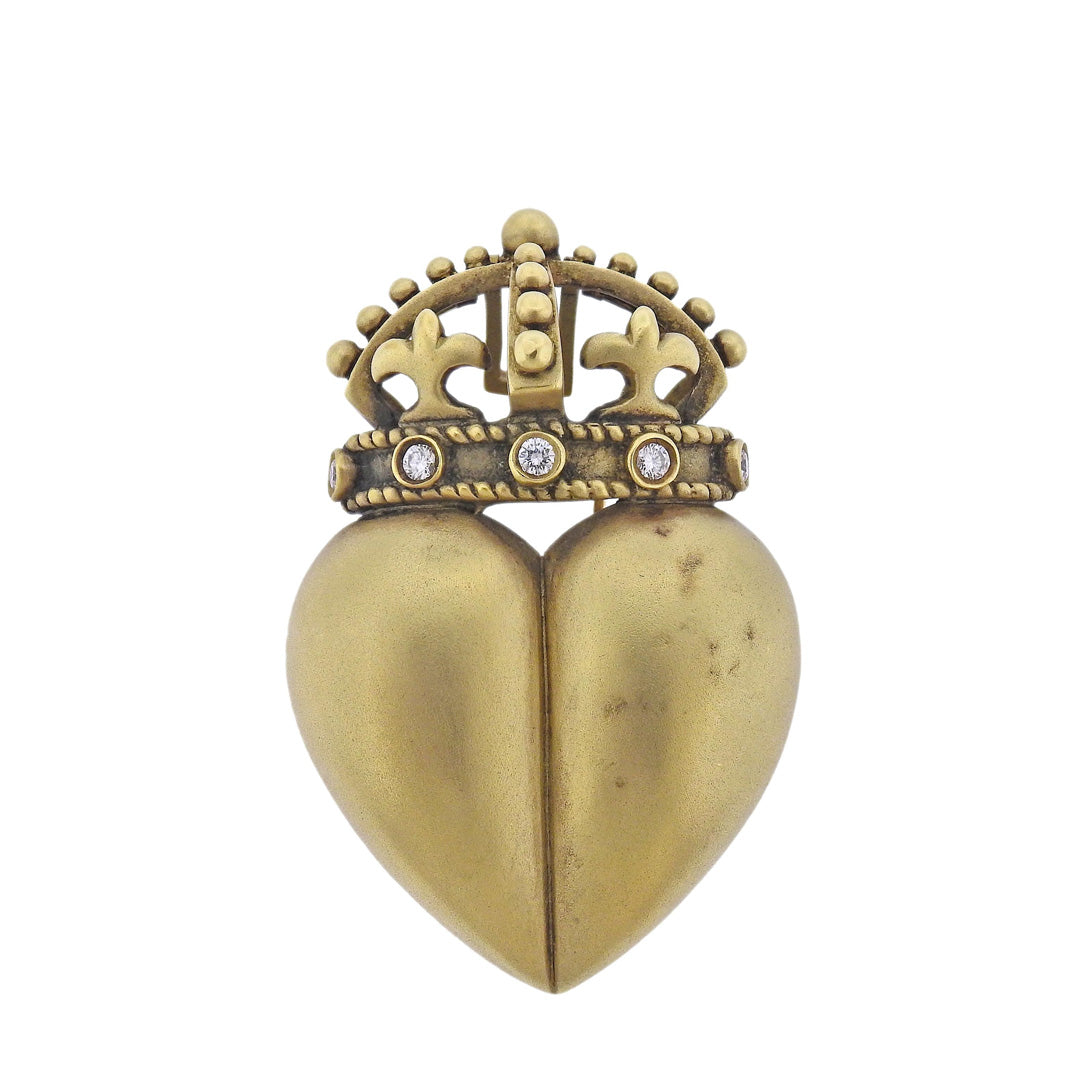 Pre-Owned B. Keiselstein 18K Yellow Gold Heart Necklace