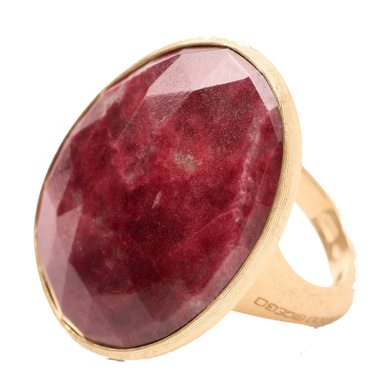 Marco Bicego Lunaria 18K Yellow Gold Cocktail Ring With Thulite