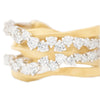 Marco Bicego 18K Yellow Gold Marrakech 3-Strand Ring with Double Diamond Row