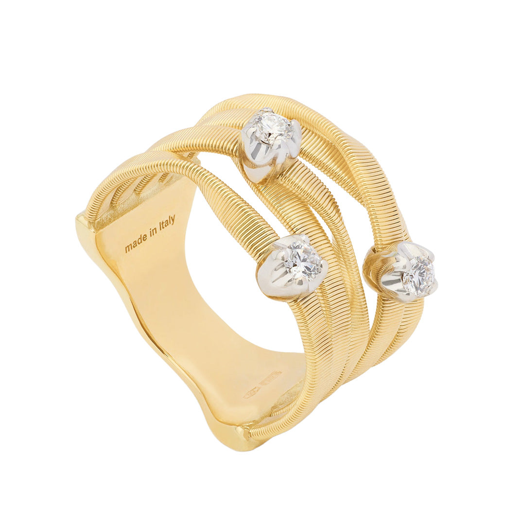 Marco Bicego 18K Yellow Gold  Marrakech Five Row Coil Diamond Ring
