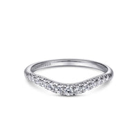 Gabriel & Co. 14K White Curved Wedding Band - NAGI