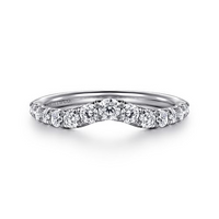 Gabriel & Co. 14K White Curved Wedding Band