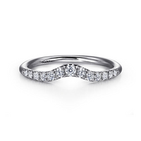 Gabriel & Co. 14K White Curved Wedding Band - NAGI