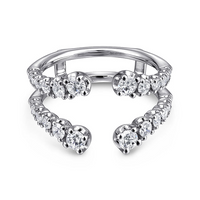 Gabriel & Co. 14K White Gold Jacket Wedding Band - NAGI