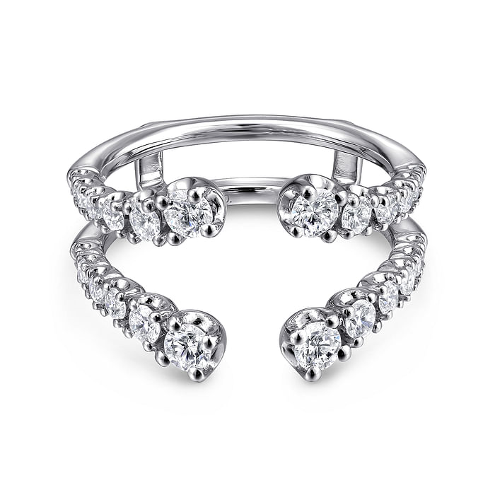 Gabriel & Co. 14K White Gold Jacket Wedding Band - NAGI