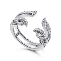 Gabriel & Co. 14K White Gold Jacket Wedding Band - NAGI