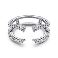 Gabriel & Co. 14K White Gold Jacket Wedding Band - NAGI
