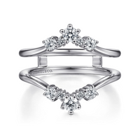 Gabriel & Co. 14K White Gold Jacket Wedding Band - NAGI
