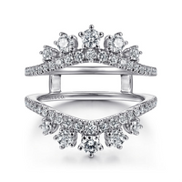 Gabriel & Co. 14K White Gold Jacket Wedding Band - NAGI