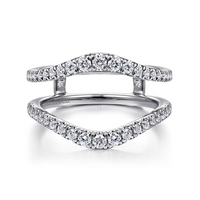 Gabriel & Co. 14K White Gold Jacket Wedding Band - NAGI