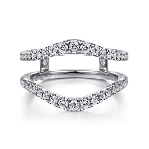 Gabriel & Co. 14K White Gold Jacket Wedding Band - NAGI