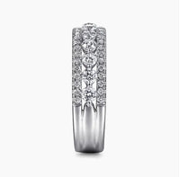 Gabriel & Co. 14K White Gold Shared Prong Wedding Band - NAGI
