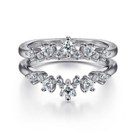 Gabriel & Co. 14K White Gold Jacket Wedding Band - NAGI