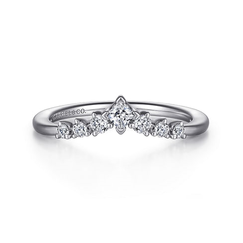 Gabriel & Co. 14K Gold Curved Wedding Band - NAGI