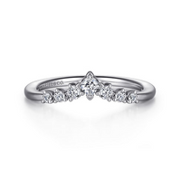 Gabriel & Co. 14K Gold Curved Wedding Band - NAGI