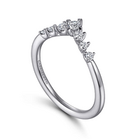 Gabriel & Co. 14K Gold Curved Wedding Band - NAGI