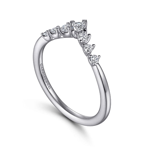 Gabriel & Co. 14K Gold Curved Wedding Band - NAGI