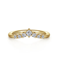 Gabriel & Co. 14K Yellow Gold Curved Wedding Band - NAGI
