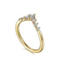 Gabriel & Co. 14K Yellow Gold Curved Wedding Band - NAGI