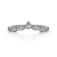 Gabriel & Co. 14K White Gold Curved Wedding Band - NAGI