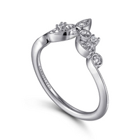 Gabriel & Co. 14K White Gold Curved Wedding Band - NAGI